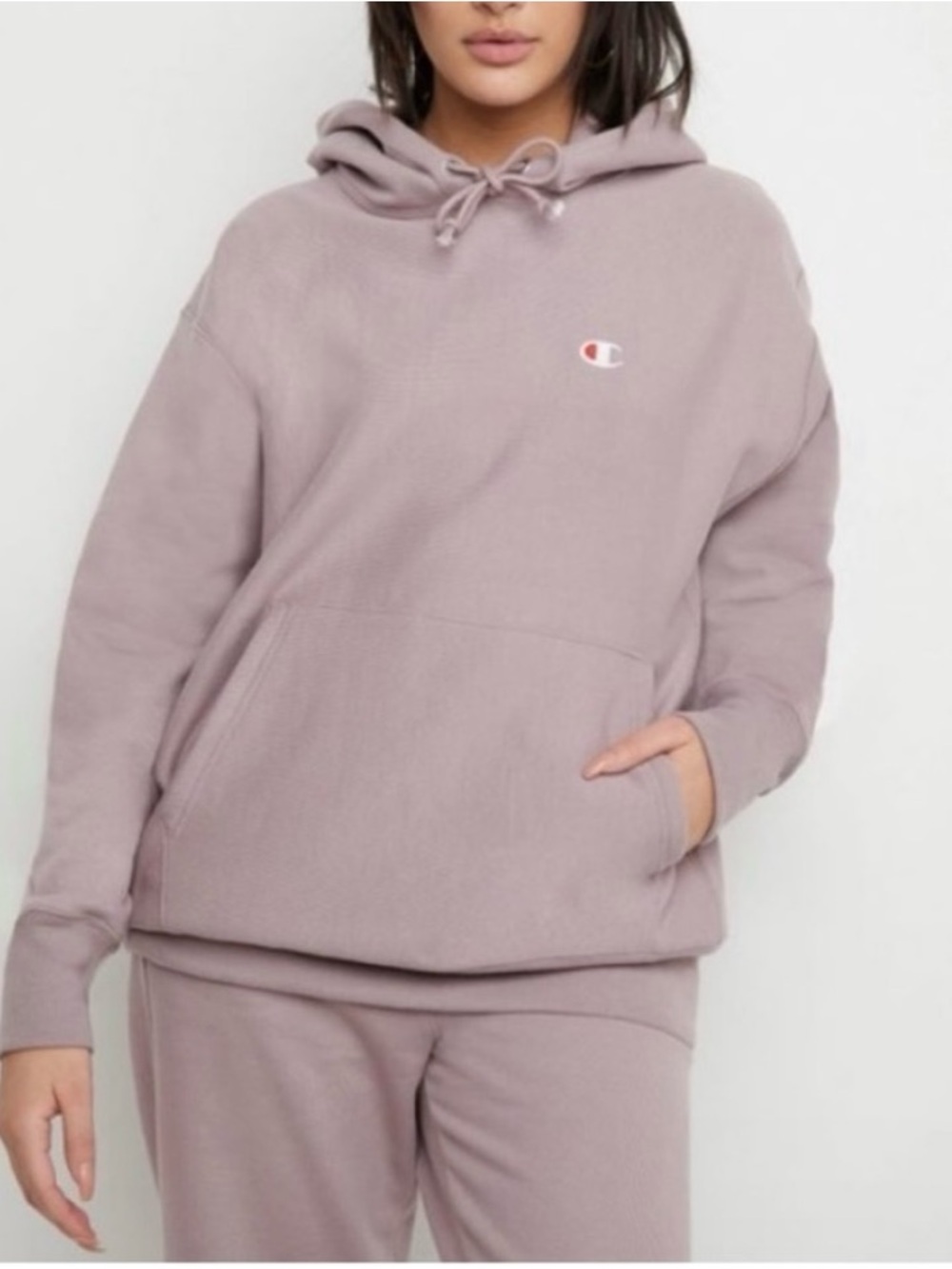 Champion Women's Dusty Mauve Hoodie Sweatshirt